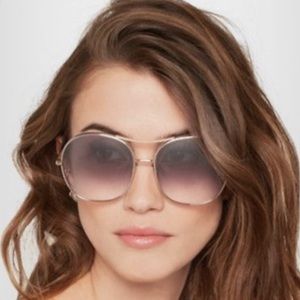 CHLOÉ | Nola Oversized Aviator Sunglasses 61mm